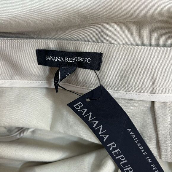 Banana Republic Skirt size 0 Khaki A Line Flared Stretch Modest Peasant High Low - Picture 10 of 10